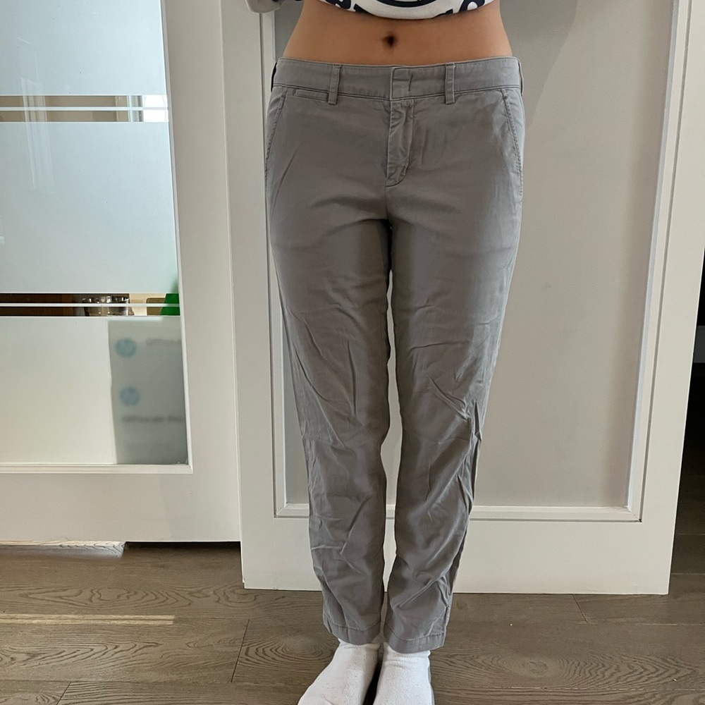 Beautiful light grey Vince pants. (They can use a steaming)